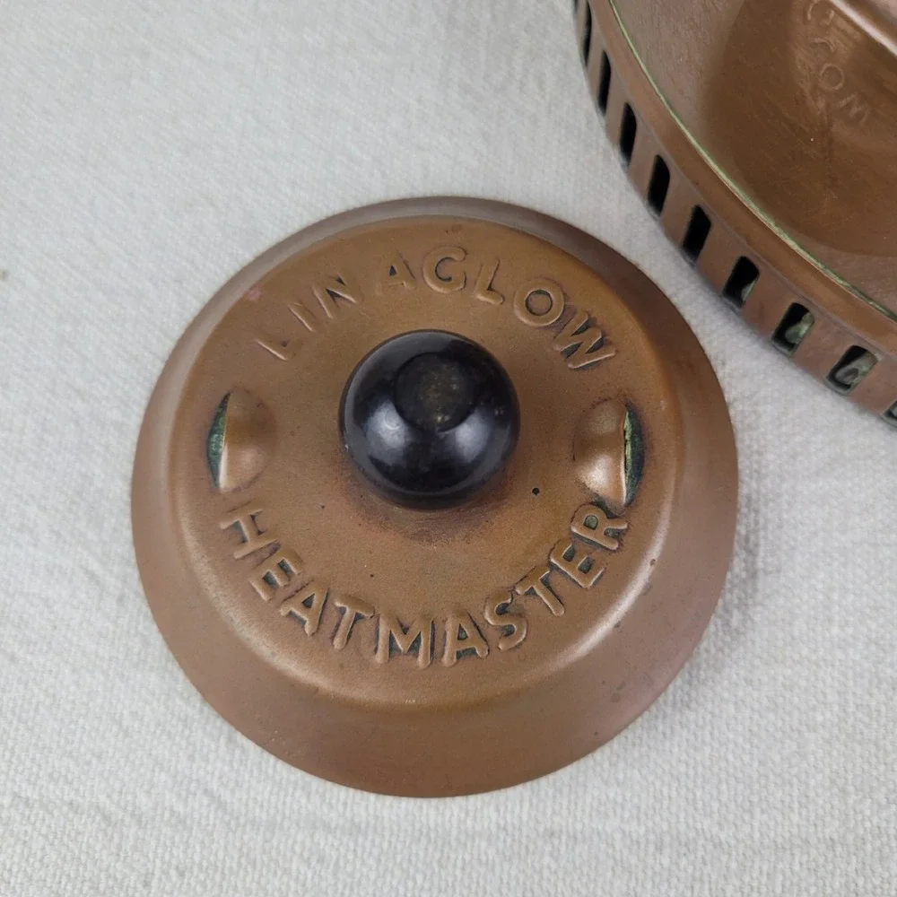 Vintage Linaglow Heatmaster Copper Rapid Boil‎ Tea Kettle Vented Base